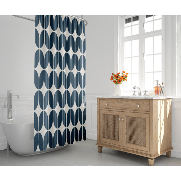 ULLI HOME Groove MidCentury Shower Curtain Wayfair